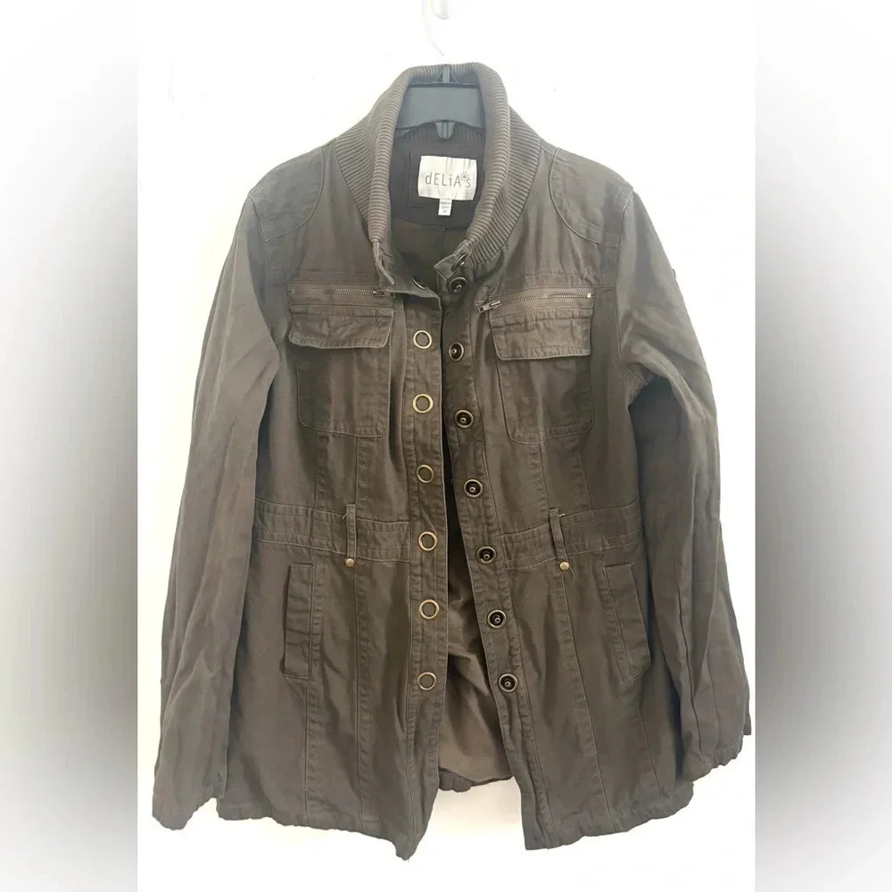dELiA*s Olive Green Military-Style Jacket
